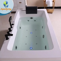 Petite baignoire spa Aquaspring pour intérieur, baignoire de massage, bain à remous, baignoire en acrylique blanc, bain à remous pour hôtel, bain à remous pour 1 personne