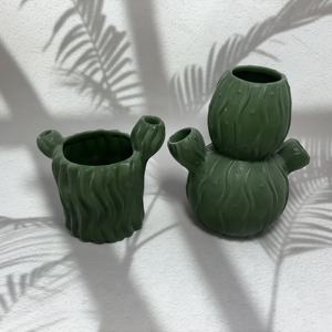 <span class=keywords><strong>Vaso</strong></span> per Fiori in Ceramica Moderno Art Deco a Forma di <span class=keywords><strong>Cactus</strong></span> con Colore Personalizzabile Ornamento <span class=keywords><strong>da</strong></span> Tavolo Durevole - Product Image 3