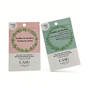 Sachets biodégradables personnalisés en papier kraft blanc, scellés sur trois côtés, petits formats pour comprimés <span class=keywords><strong>de</strong></span> dentifrice - Product Image 3