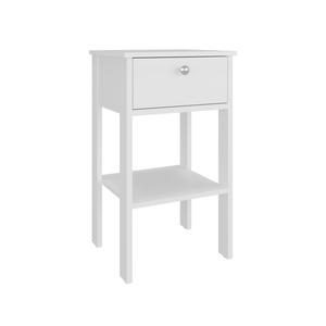Scooba Stand Wood Nightstand 1 <b>Drawer</b> Open Shelf Bedroom Storage - Product Image 4