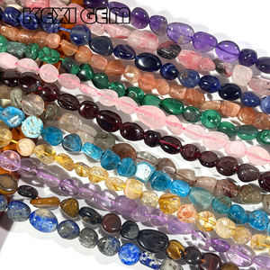 Venta al por Mayor <span class=keywords><strong>de</strong></span> Cuentas <span class=keywords><strong>de</strong></span> Piedras Preciosas Irregulares <span class=keywords><strong>de</strong></span> 8-10mm, Cuentas Sueltas <span class=keywords><strong>de</strong></span> Guijarro en Bruto <span class=keywords><strong>de</strong></span> Amatista, Ágata y Piedra Lunar Natural - Product Image 1