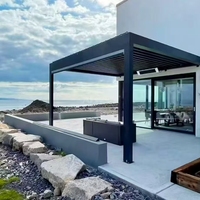 Pergola de jardin en aluminium de haute qualité avec revêtement en poudre, stores électriques orientables, protection solaire, pour balcon, couleurs personnalisables, usage extérieur
