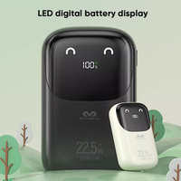 Power Bank Mini 10000mAh dengan Layar LED Pengisian Cepat Output 20W Input Micro USB 2USB + 2Port Tipe-C Bahan ABS+PC Kabel
