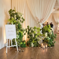 Composition florale artificielle en soie verte pour arche, haute simulation, personnalisable, pour toile de fond de mariage