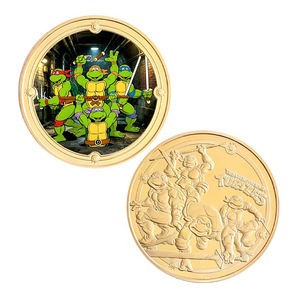 Venta al por Mayor de 5 Monedas de Oro con Personajes de Películas Americanas y Monedas Conmemorativas de Metal de las Tortugas Ninja, Perfectas para Coleccionar o Regalar - Product Image 3
