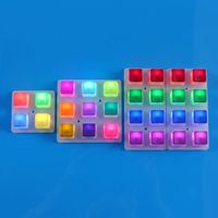 Tombol Silikon Konduktif dengan Lampu Latar LED Khusus |   Keypad Industri Bentuk Persegi Ukuran 2x2/3x3/4x4 untuk Meteran Instrumen