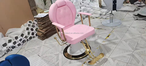 Matériel de coiffeur et fournitures Support chaise rose personnalisée équipement de salon de coiffure meubles de salon de coiffure - Product Image 6