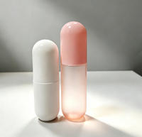 Flacon pulvérisateur capsule de 60 ml en stock, en PET, portable pour voyage, cosmétiques, lotion, crème solaire, parfum, rechargeable.
