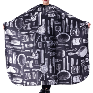 KEFEI <span class=keywords><strong>KF</strong></span>-102987 Cape de Coiffeur Personnalisée en PVC Noir, Tablier Confortable pour <span class=keywords><strong>Salon</strong></span>, Robe de Protection à Boutons-Pression, Essentiel pour la Coupe de Cheveux, Fabriqué en Chine - Product Image 2