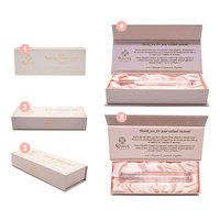 Boîte cadeau magnétique rigide pour cosmétiques, matériaux recyclés personnalisés, doublure en éponge, laminage mat, mascara, rouge à lèvres, soin de la peau, sérum pour les yeux