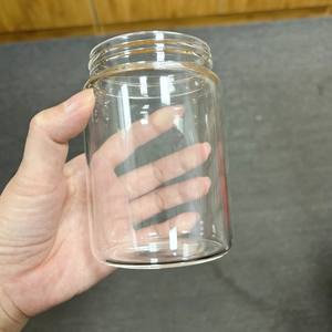 SIGH-Jarra de almacenamiento de borosilicato con tapas, recipiente de vidrio personalizado para dulces de cocina con tapa de madera atornillada - Product Image 4