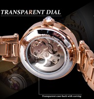 Montre-Bracelet Mécanique Automatique Rose Gold pour Femme, Squelette Luxe Élégant Minimaliste Acier Inoxydable, Conception OEM, Sertie