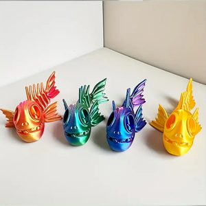 Modelo de Juguete Creativo de Pez Esqueleto Impreso en 3D con Articulaciones Móviles, Animales y Dinosaurios de Moda para Niños - Product Image 3