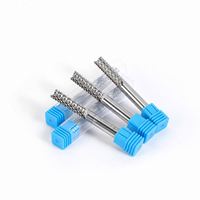 Solid Carbide End Mill CNC Tool Corn Teeth Milling Cutter for Carbon Fiber PCB 4*22mm Corn Teeth End Mill, CNC Router Bits