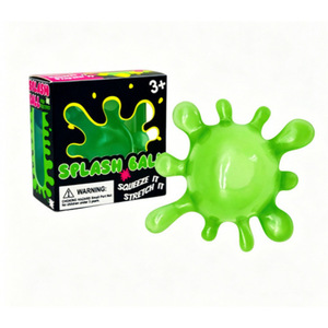 La pelota antiestrés tiene forma de salpicadura de agua, un aspecto divertido y adorable, es pequeña, tiene un rebote lento, es suave y - Product Image 3