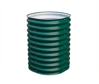 Jardinière en métal galvanisé - Pot rustique durable style ferme avec trou de drainage pour usage extérieur et intérieur, placement au sol, design moderne et luxueux