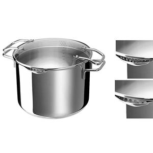 Cuiseur à légumes et pâtes Emporo en acier inoxydable 8 Qt avec couvercle et passoire vapeur pour la cuisson des légumes et des pâtes - Product Image 1