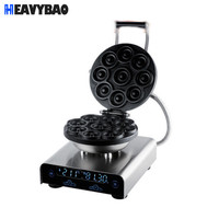 Heavybao Commercial Électrique Gaufrier En Acier Inoxydable Table Top Snack Machine Unique Crème Glacée 220V