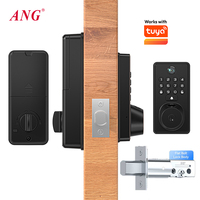 Serrure de porte intelligente avec caméra à télécommande, empreinte digitale, mot de passe, verrouillage automatique, compatible avec l'application Tuya WiFi, déverrouillage intelligent