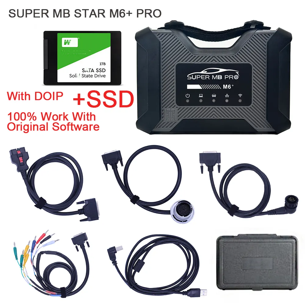 DOIP SUPER MB Pro M6 + con SSD versión completa inalámbrica para coche/camiones herramienta de diagnóstico para Benz para BMW APP MB Pro M6 +