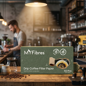 กรองกาแฟแบบใช้แล้วทิ้งรักษ์โลกจากแคนาดา ขนาด 4 ถ้วย 21 x 21 ซม. 50 ชิ้น รูปทรงกรวย อุปกรณ์ชงกาแฟ - Product Image 1