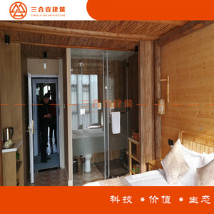 Interior de Hotel en Contenedor, Diseño Rústico Rectangular, Espacio Transpirable y Eficiente - Product Image 1
