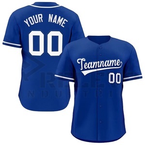 Uniforme de baseball unisexe de haute qualité, logo personnalisé, taille plus, maillot en sergé 3D, couture sur le devant, respirant, évacuation de l'humidité, maille solide - Product Image 1