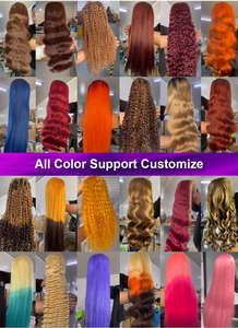 Perruque en cheveux humains vierges cambodgiens, 30 pouces, densité 250%, blonde, HD transparente, ondulée, bouclée - Product Image 6