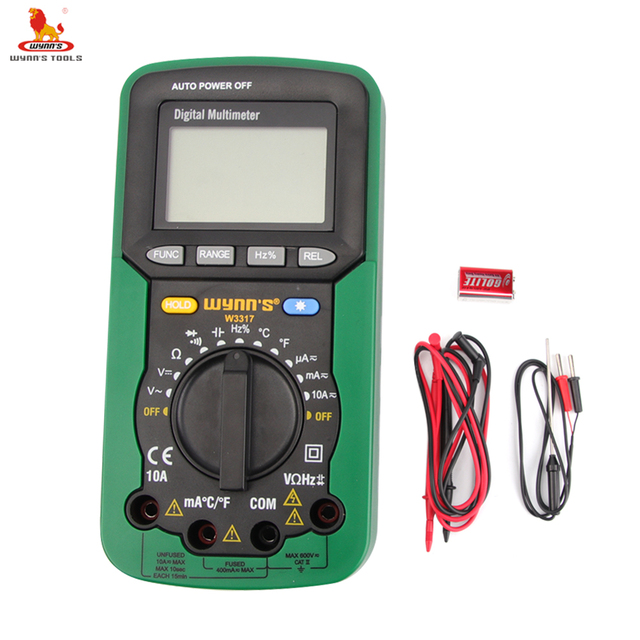 High Quality Backlight Auto Range Lcd Display Multimeter Digital Multimeter for Measuring Resistance Current Voltage Range