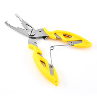 Vente en gros de pinces de pêche en aluminium et acier inoxydable de 12,4 cm, 50 g, rouge, bleu, orange, noir, jaune, pinces de pêche en acier inoxydable pour la pêche en plein air