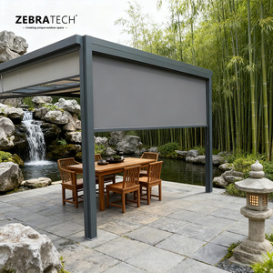 Tende a Rullo Elettriche Minimaliste con Zip Track per Esterni, Schermi Automatici per <span class=keywords><strong>Patio</strong></span>, Tende Motorizzate Retrattili per Tetto, Approvate CE - Product Image 6