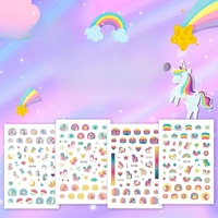 Autocollants et décalcomanies pour ongles en plastique 2D personnalisés pour enfants, motifs de dessins animés mignons pour enfants