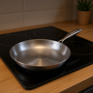 Sartén KITECOP de Acero Inoxidable de 34 cm, Cerámica Antiadherente, Apta para Cocina de Inducción, Diseño Redondo Minimalista - Product Image 2