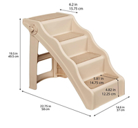 Rampe et escalier pliables portables de luxe en plastique pour animaux de compagnie avec motif imprimé pour chiens et chats