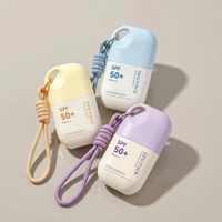 Botellas de Loción Cosmética Personalizadas de PE, Forma Cilíndrica, Vacías, para Protector Solar, Crema Facial, Recargables, con Tapa de Rosca, 40 ml, Logotipo Personalizado HAPUTA