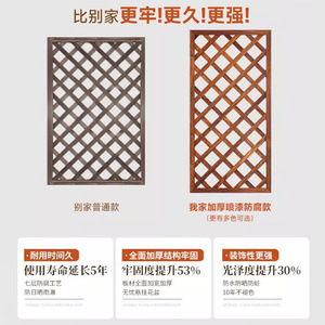 Valla de madera anticorrosión, valla para patio exterior, separador de balcón, barandilla de terraza con lamas, valla de pared, valla de malla para jardín - Product Image 5