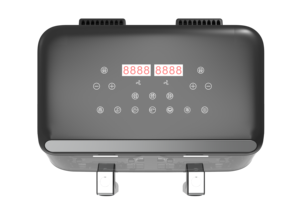 Pantalla LED pantalla táctil 4L + 4L freidoras de aire multifuncionales Freidora de aire digital de doble cesta con 8 litros de capacidad con 7 menús preestablecidos - Product Image 3