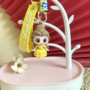 Porte-clés personnalisés avec logo, personnages de dessins animés - Elsa, Blanche-Neige, Sirène, Princesse, en caoutchouc et métal, poupées Disney Princess - Product Image 4