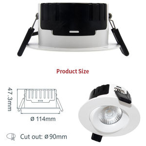 Spots LED encastrés pour <span class=keywords><strong>plafond</strong></span> 10W, intérieur, anti-éblouissement, COB, réglables, dimmables, éclairage encastré pour <span class=keywords><strong>plafond</strong></span>, maison - Product Image 4