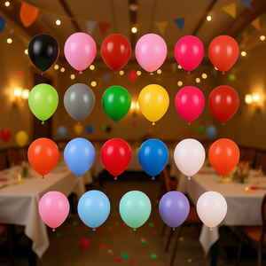 Globos de látex mate, paquete de 10 globos coloridos para fiestas, decoraciones de cumpleaños para niños - Product Image 2