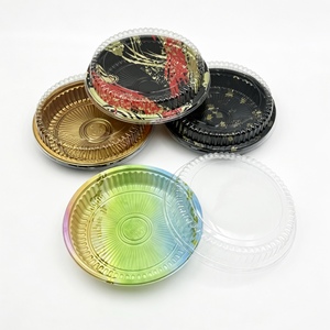 YS-25 Einweg-Salat- und Snackbehälter aus PET-Kunststoff, Takeaway-Sushi-Teller, Keks-, Nudel- und Zucker-Servierplatte, kundenspezifisch hergestellt - Product Image 2