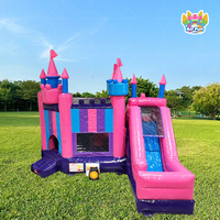 Château gonflable commercial en PVC pour enfants, avec toboggan, pour aire de jeux extérieure, vente en gros à prix abordable