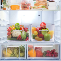 Vente Flash : Réfrigérateur Moderne Simple de Haute Qualité, Nouveau Design, Grande Capacité, en PET Transparent, Sûr pour les Aliments, Préservation de la Fraîcheur