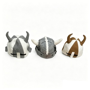 Cappello da <span class=keywords><strong>sauna</strong></span> termico in feltro di lana vichingo personalizzato, morbido e riutilizzabile per uomo e donna, accessori per il bagno finlandese - Product Image 1