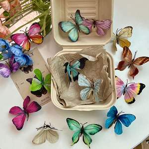 Fabrik Großhandel Schmetterling Haar Klaue Zubehör Sweet Style Frühling Sommer Neues Design Kunststoff Künstliche Schmetterling Haars pangen - Product Image 3