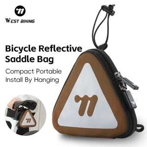 Bolsa Trasera Pequeña para Bicicleta WEST BIKING, Bolsa de Sillín para Bicicleta de Montaña y Carretera, Reflectante, Portátil, para Viajes - Product Image 1