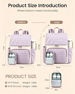 <span class=keywords><strong>Sac</strong></span> à dos à <span class=keywords><strong>langer</strong></span> grande capacité avec poche pour biberon, résistant à l'eau, en polyester, tendance, fermeture éclair, garantie à vie, pour maman, papa, fille - Product Image 2