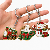 Porte-clés Bonhomme de Neige de Noël Plaqué Argent Émail Souple Breloque de Sac Cadeau de Fêtes Porte-clés Métallique Personnalisé Vente en Gros Usine