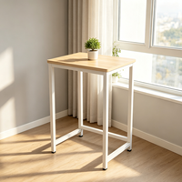 Table d'ordinateur moderne double face personnalisée pour salon, construction métal-bois, table de présentation promotionnelle