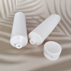 Tube rond vide en plastique personnalisé pour cosmétiques, capacité 80ml 100ml, pour gel douche et nettoyant visage, vente en gros - Product Image 2